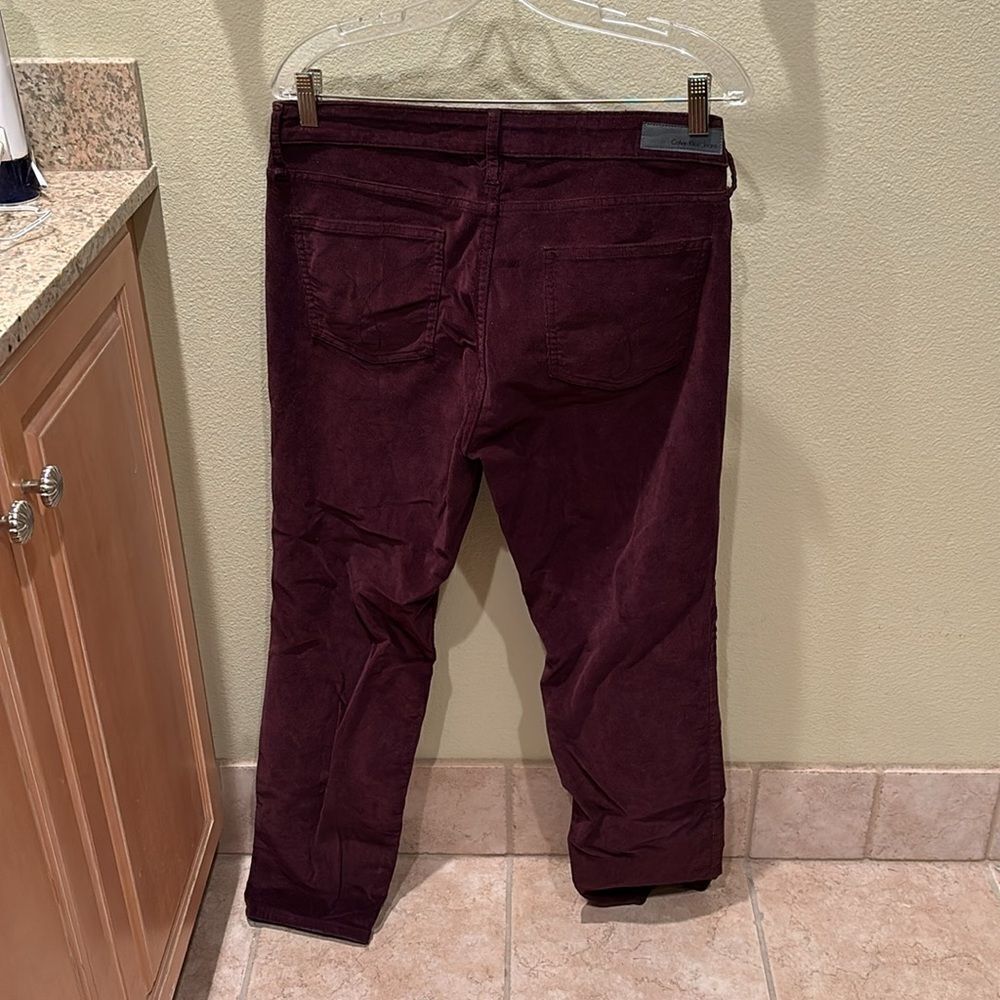 Calvin Klein woman's  burgamdy corduroy pants - Picture 10 of 13